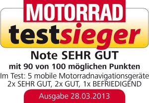 Motorrad Testsieger TomTom