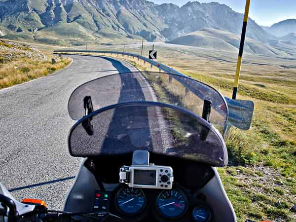 Motorrad Navi im Einsatz
