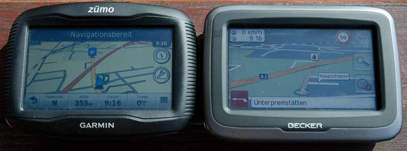 Garmin 390 vs Becker Mamba 4