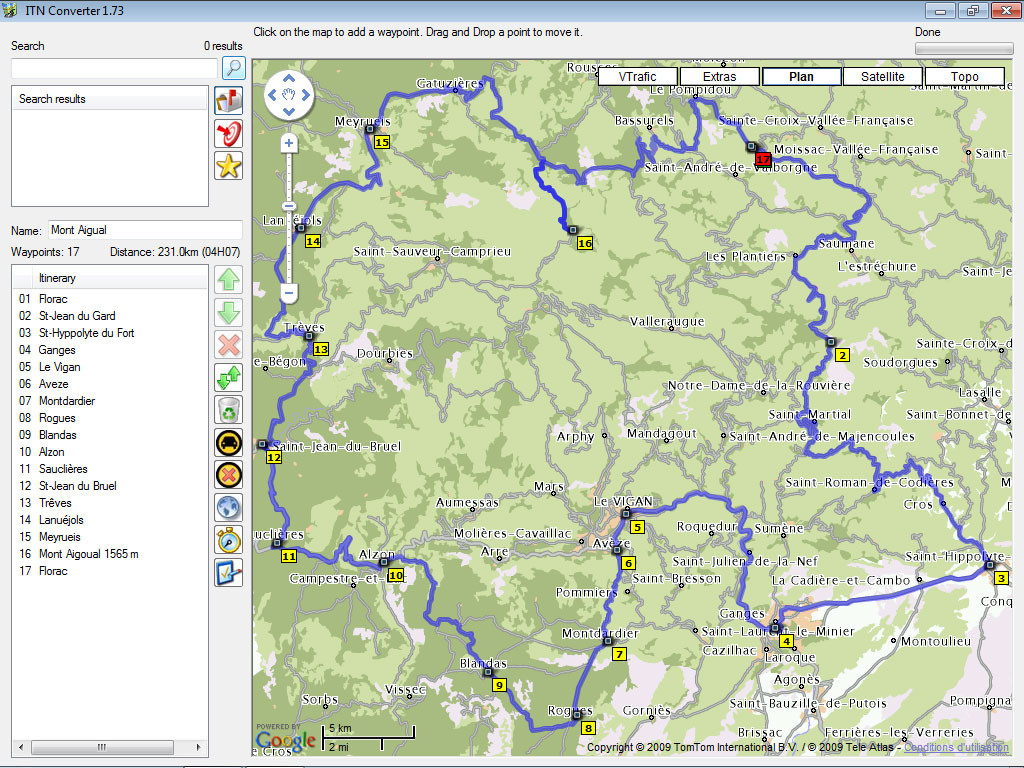 Tomtom Routes mit ITN Converter